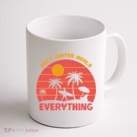 Salt Water Heals Everything Tropical Coffee Mug thumb 1