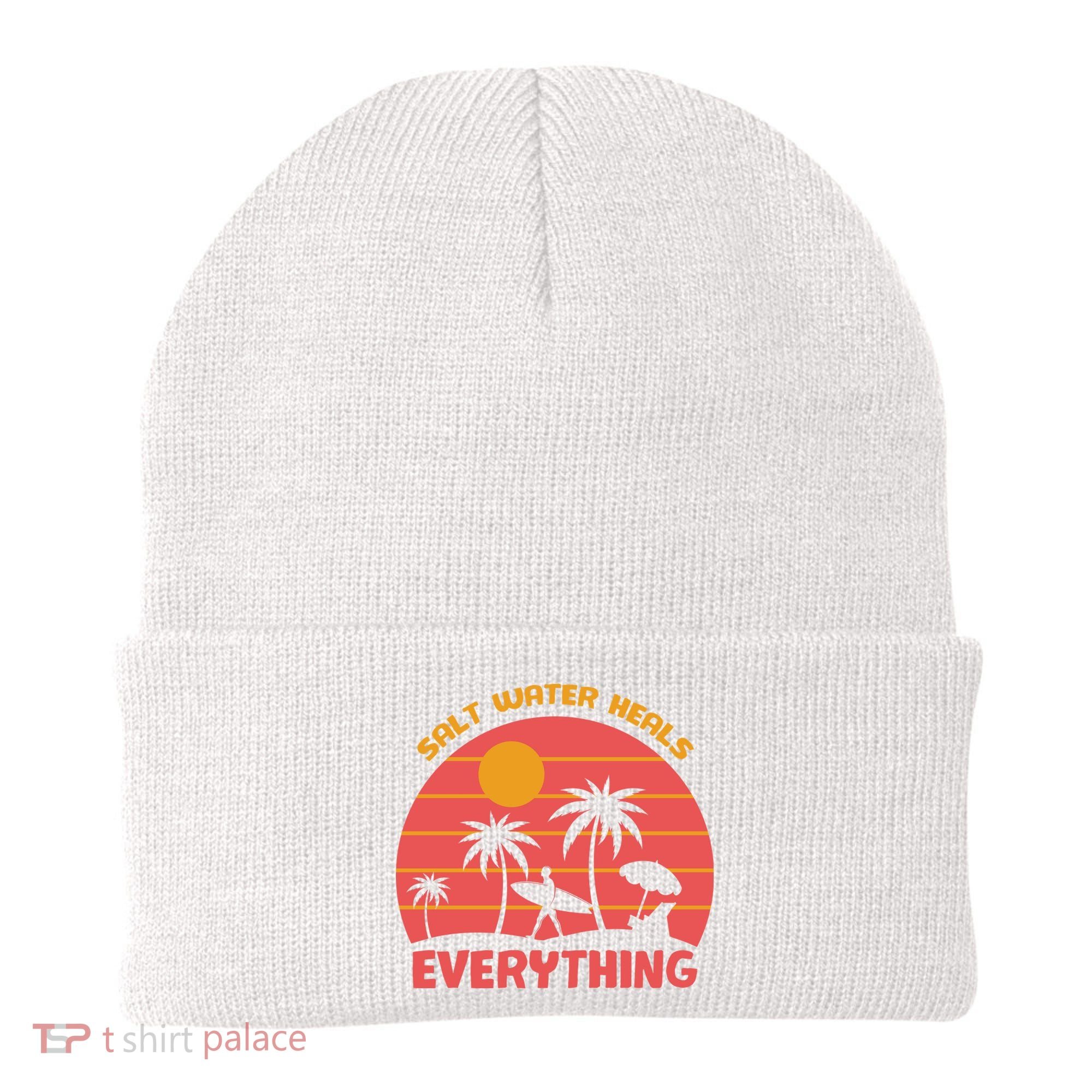 Salt Water Heals Everything Tropical Beanie