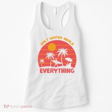 Salt Water Heals Everything Tropical Women's Tank Top