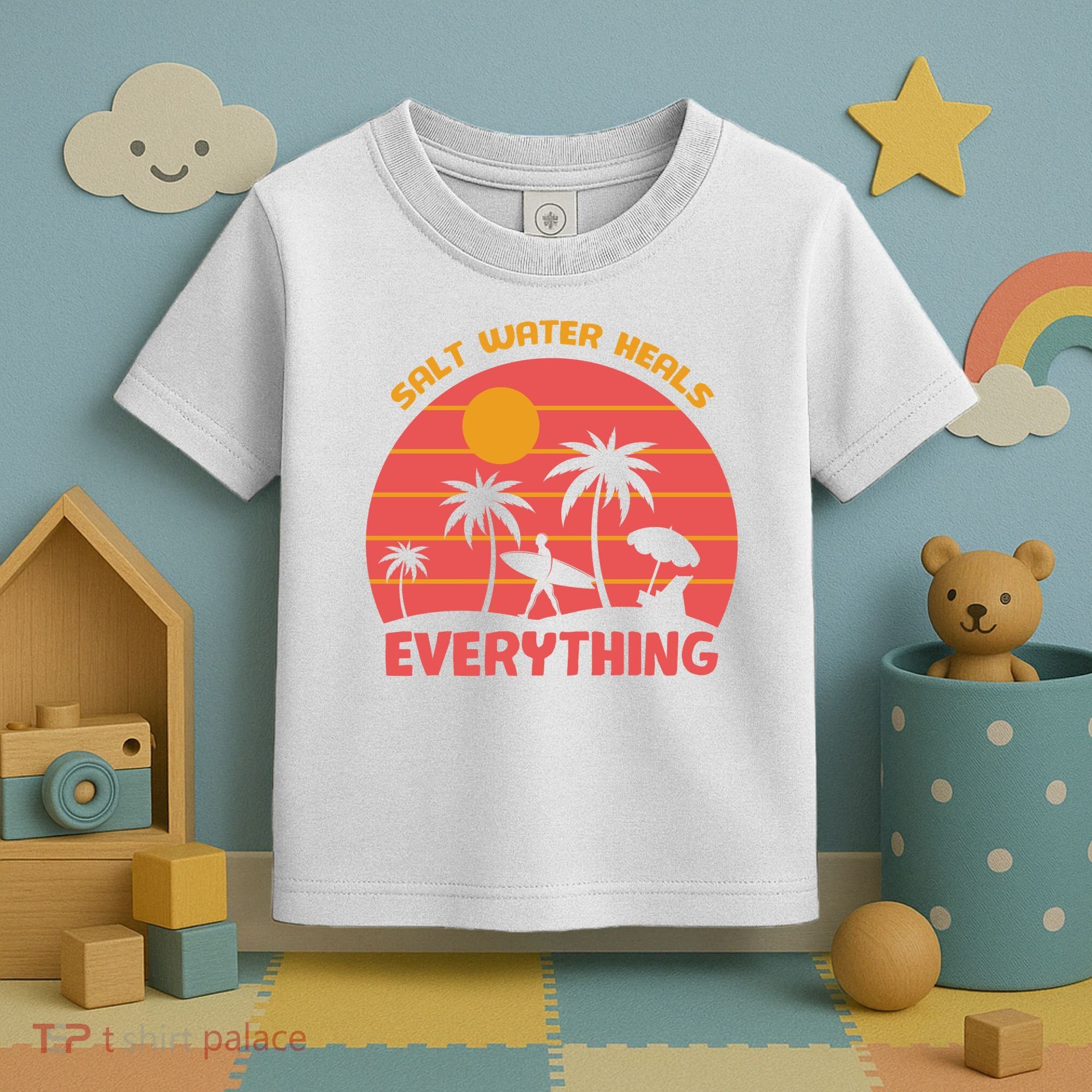 Salt Water Heals Everything Tropical Toddler T-Shirt