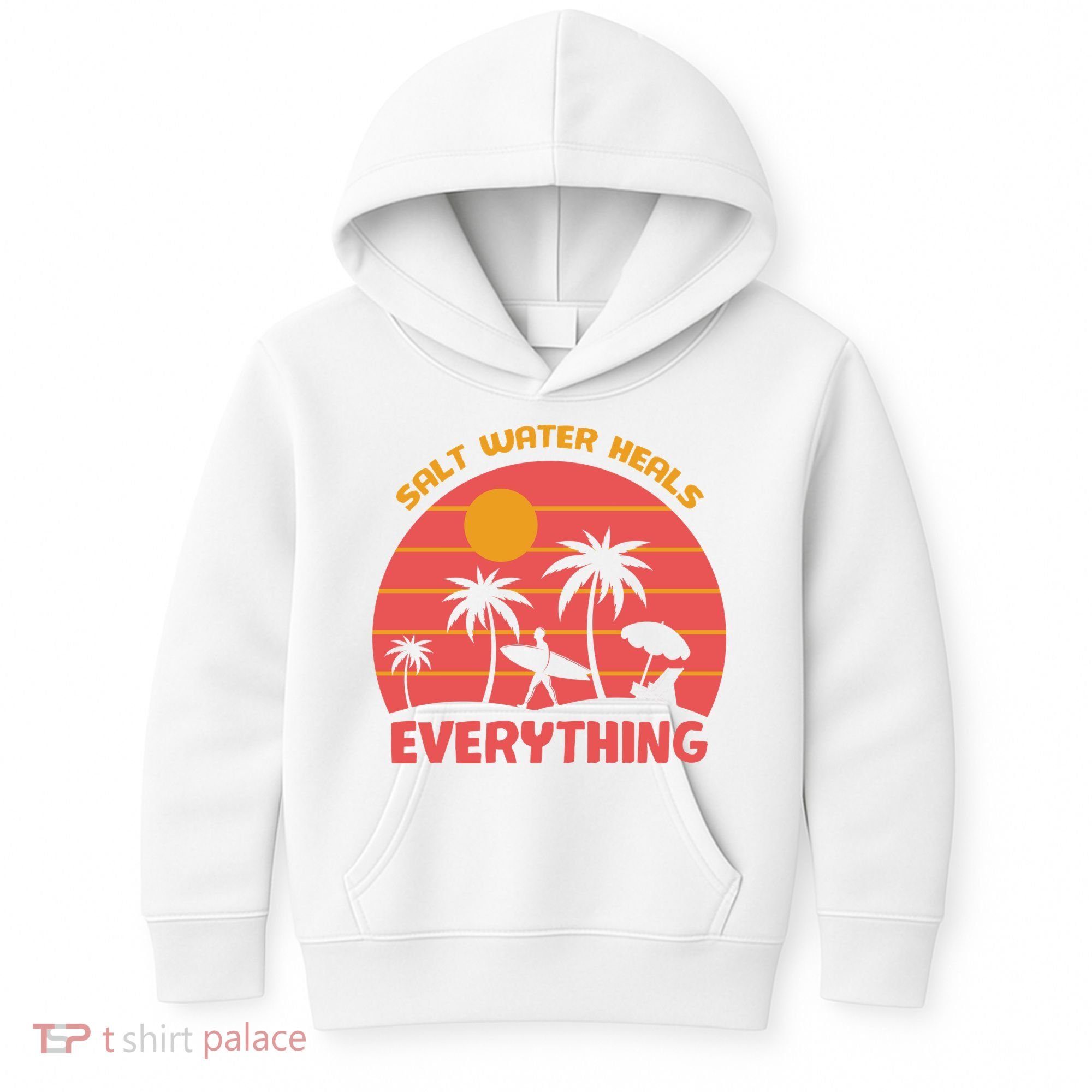 Salt Water Heals Everything Tropical Kids Hoodie