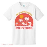 Salt Water Heals Everything Tropical Kids T-Shirt thumb 0