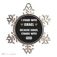 Stand With Israel Because Israel Stands With God Jesus Ornament thumb 0