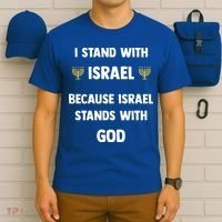 Stand With Israel Because Israel Stands With God Jesus T-Shirt thumb 6