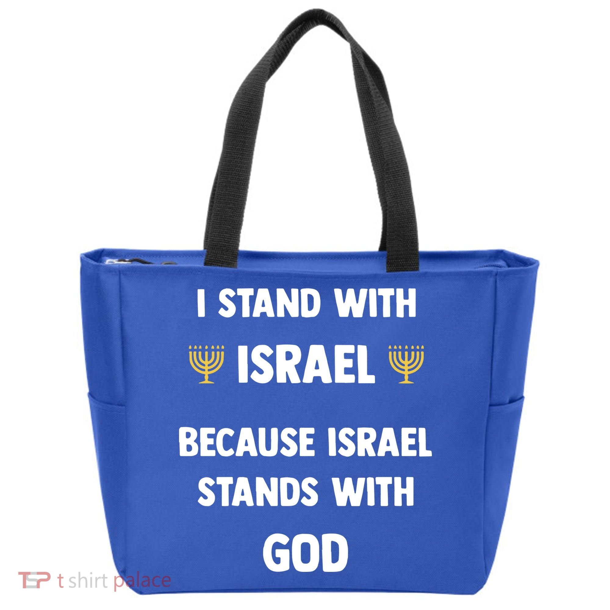 Stand With Israel Because Israel Stands With God Jesus Tote Bag