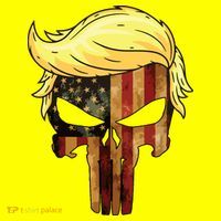 Skull With Iconic Trump Hair President Flag America Long Sleeve Shirt thumb 2