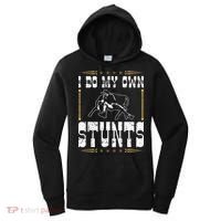 Steer Wrestling I Do My Own Stunts Rodeo Bulldogging Women's Hoodie thumb 0
