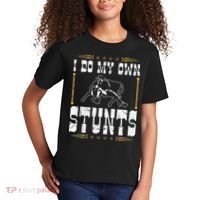 Steer Wrestling I Do My Own Stunts Rodeo Bulldogging Kids T-Shirt thumb 2