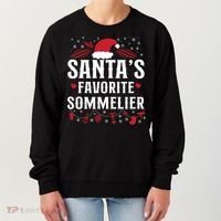 Sommelier Wine Ing Tasting Christmas Santa's Favorite Gift Women's Sweatshirt thumb 0