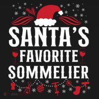 Sommelier Wine Ing Tasting Christmas Santa's Favorite Gift Doggie Tank thumb 4