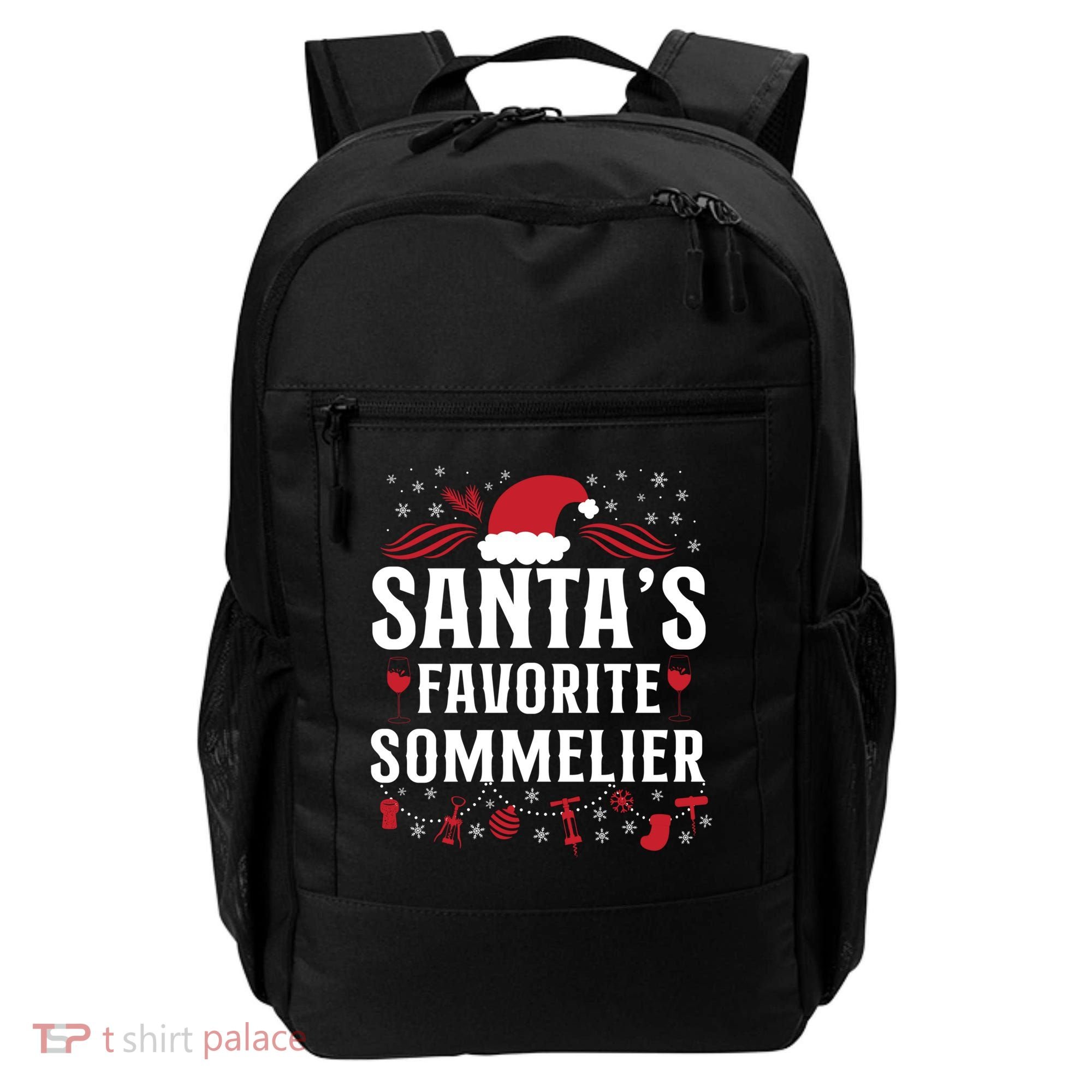 Sommelier Wine Ing Tasting Christmas Santa's Favorite Gift Backpack