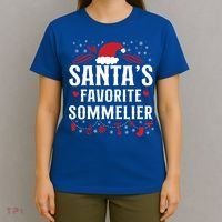 Sommelier Wine Ing Tasting Christmas Santa's Favorite Gift T-Shirt thumb 4