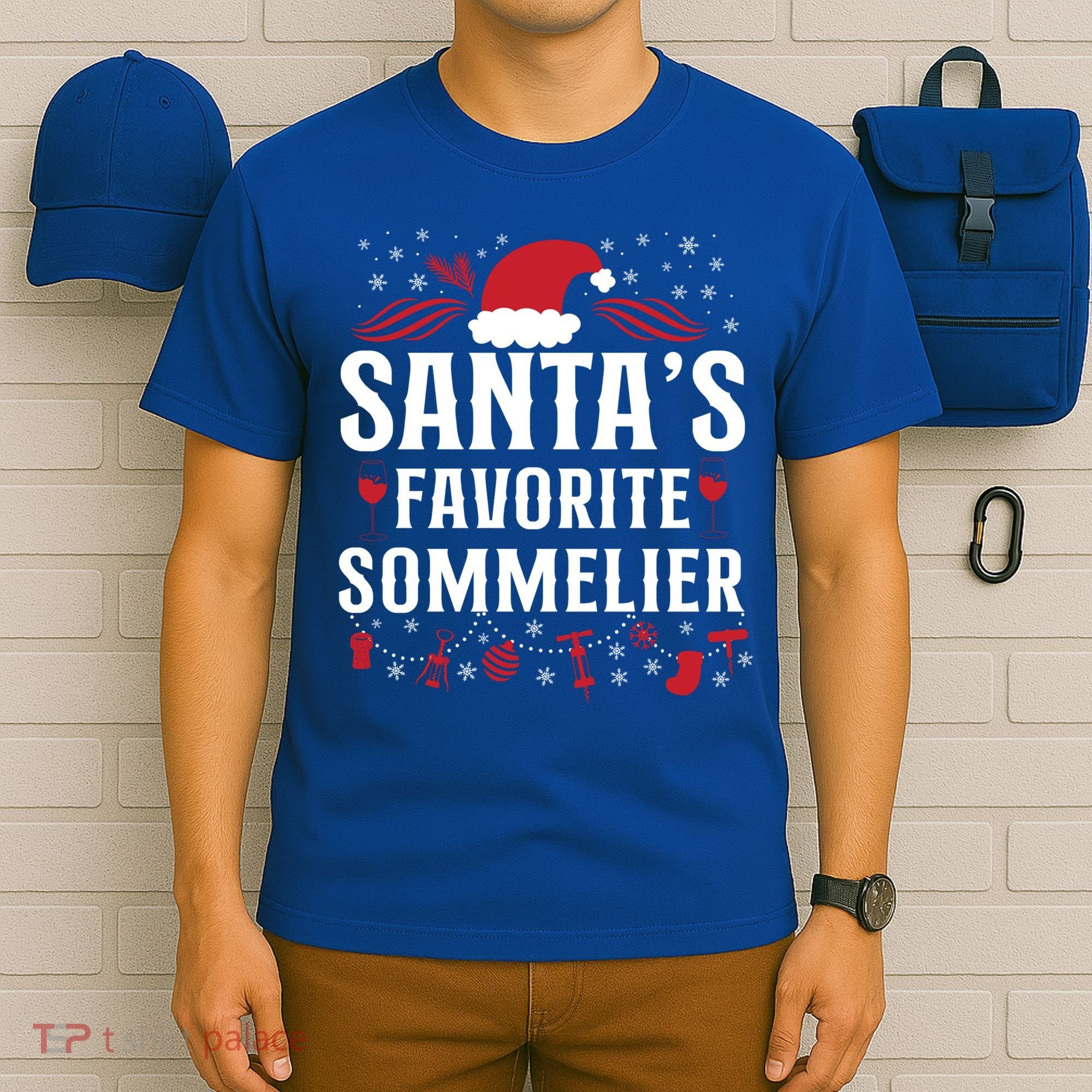Sommelier Wine Ing Tasting Christmas Santa's Favorite Gift T-Shirt