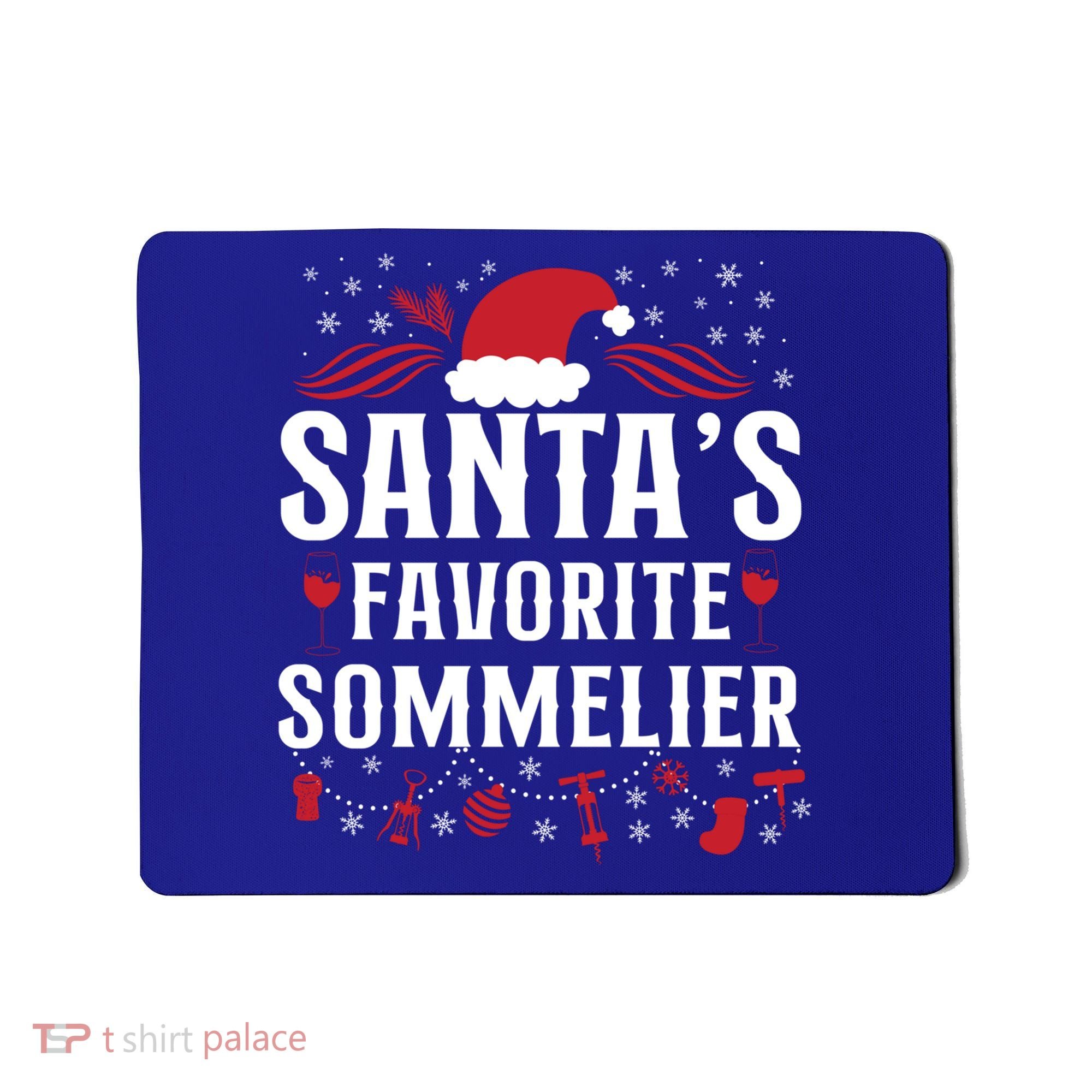 Sommelier Wine Ing Tasting Christmas Santa's Favorite Gift Mousepad