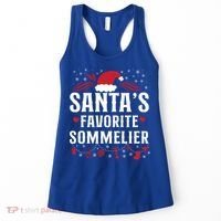 Sommelier Wine Ing Tasting Christmas Santa's Favorite Gift Women's Tank Top thumb 0