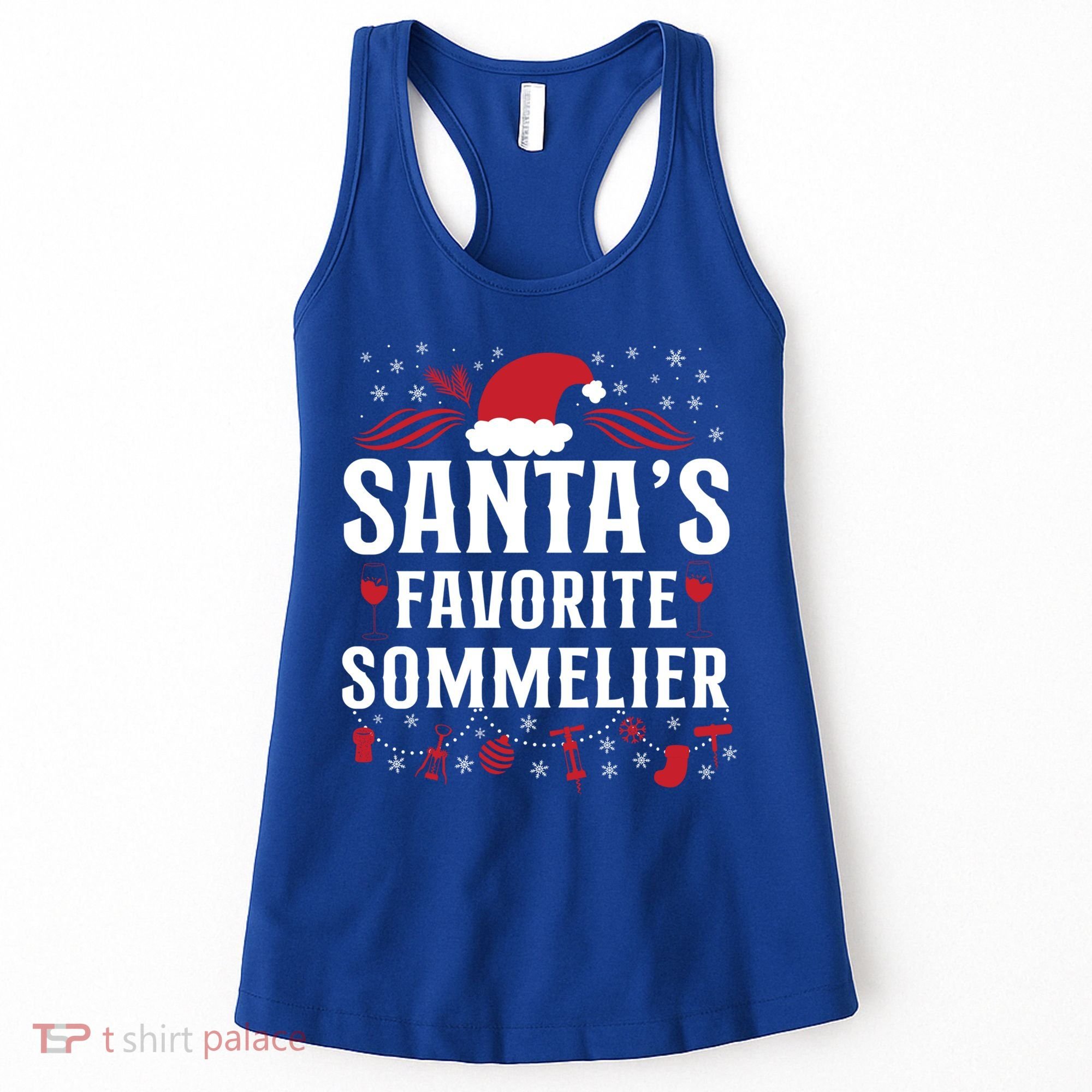Sommelier Wine Ing Tasting Christmas Santa's Favorite Gift Women's Tank Top