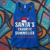Sommelier Wine Ing Tasting Christmas Santa's Favorite Gift Women's Tank Top thumb 3