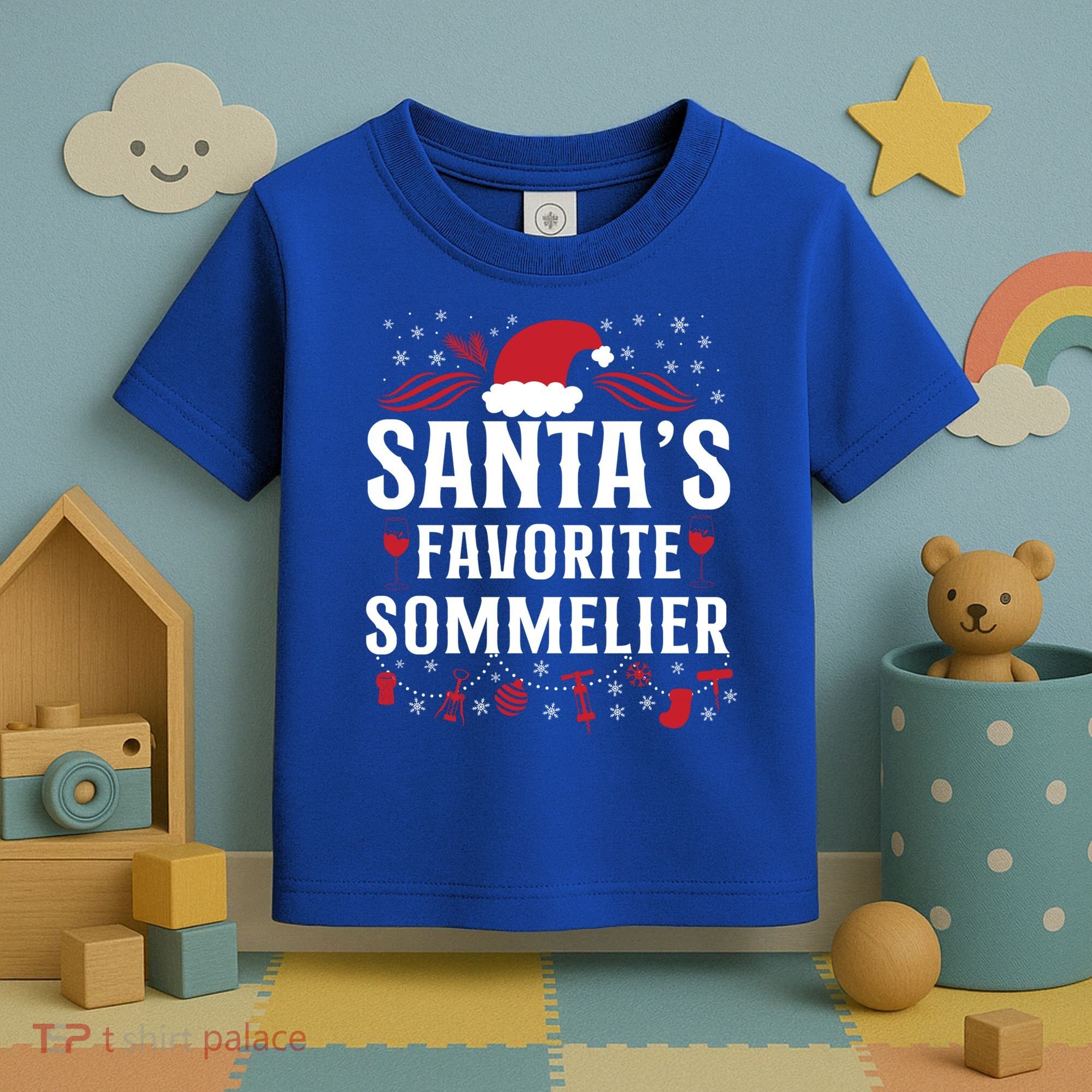 Sommelier Wine Ing Tasting Christmas Santa's Favorite Gift Toddler T-Shirt