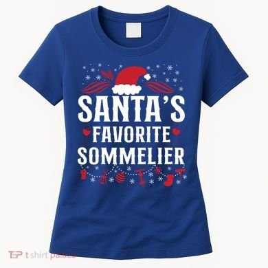 Sommelier Wine Ing Tasting Christmas Santa's Favorite Gift Women's T-Shirt