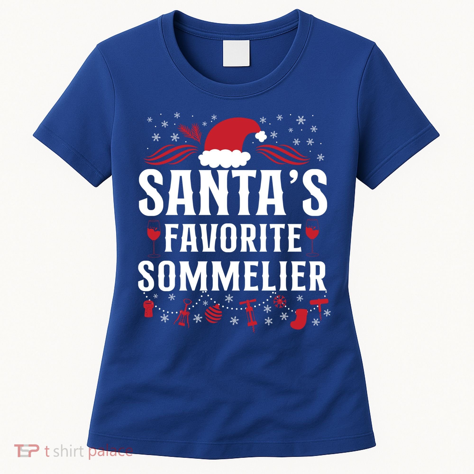 Sommelier Wine Ing Tasting Christmas Santa's Favorite Gift Women's T-Shirt