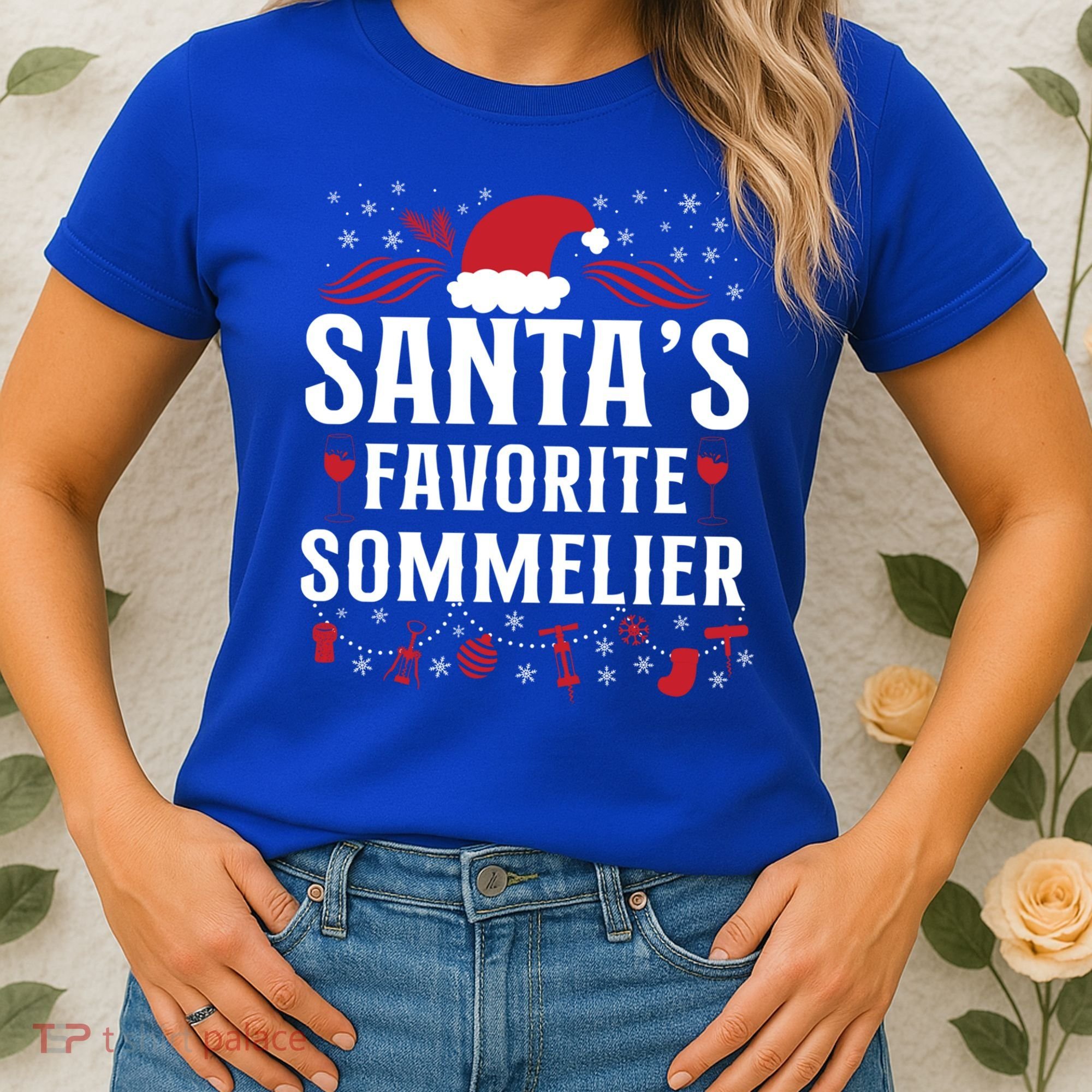Sommelier Wine Ing Tasting Christmas Santa's Favorite Gift Women's T-Shirt