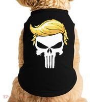 Skull With Iconic Trump Hair President Supporter Doggie Tank thumb 0