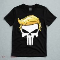 Skull With Iconic Trump Hair President Supporter T-Shirt thumb 5