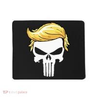 Skull With Iconic Trump Hair President Supporter Mousepad thumb 0