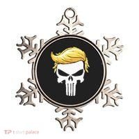 Skull With Iconic Trump Hair President Supporter Ornament thumb 0