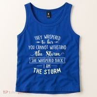 She Whispered I Am The Storm Motivational Quote Inspiration Gift Tank Top thumb 2