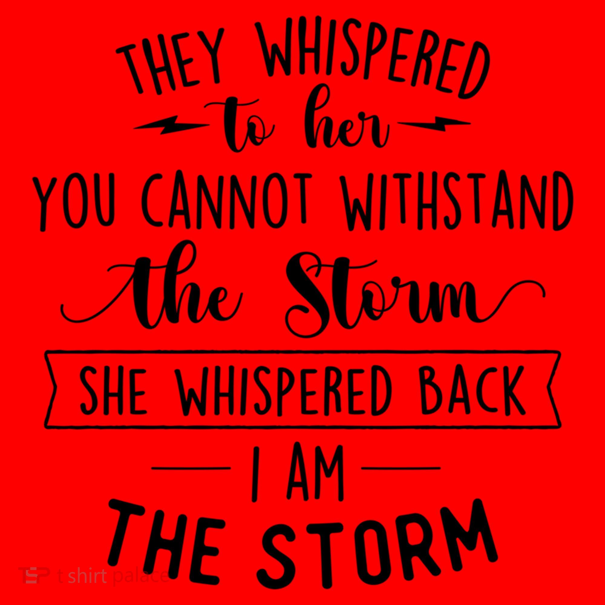 She Whispered I Am The Storm Motivational Quote Inspiration Gift Santa Hat