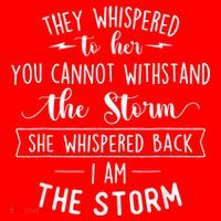 She Whispered I Am The Storm Motivational Quote Inspiration Santa Hat thumb 1