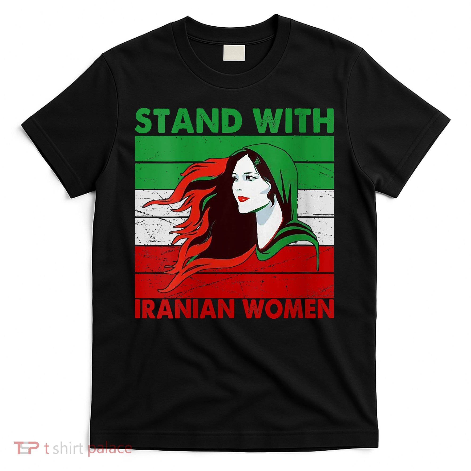 Stand With Iranian Women Iran Flag Retro Vintage T-Shirt