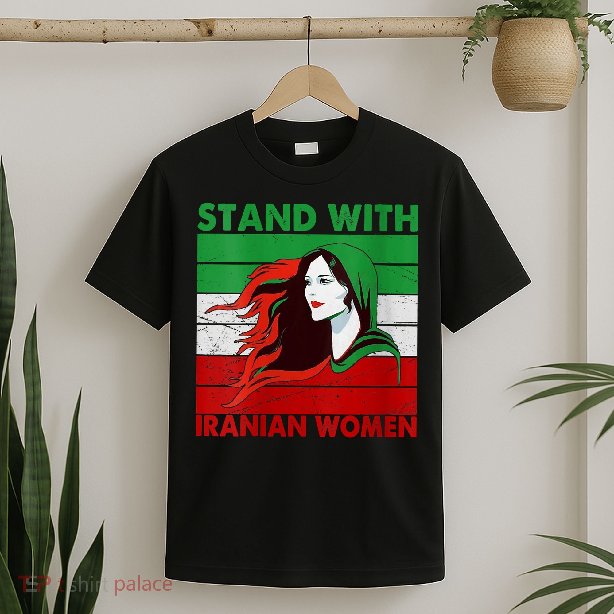 Stand With Iranian Women Iran Flag Retro Vintage T-Shirt