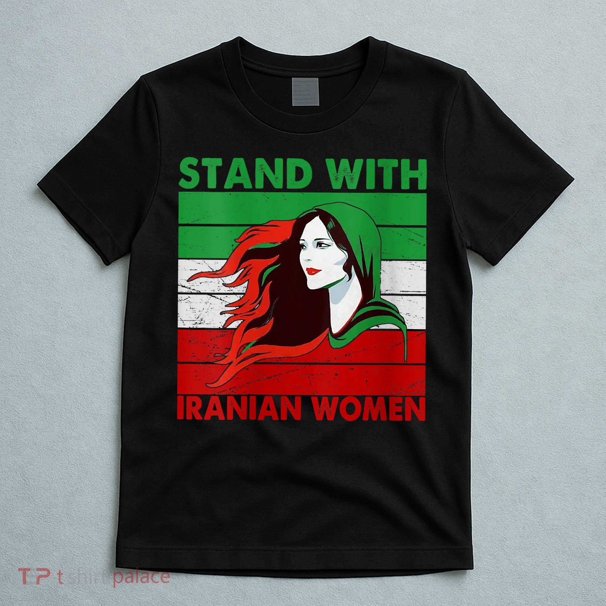 Stand With Iranian Women Iran Flag Retro Vintage T-Shirt
