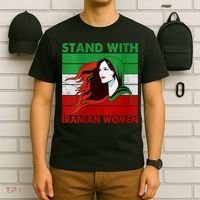 Stand With Iranian Women Iran Flag Retro Vintage T-Shirt thumb 6