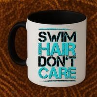 Swim Hair Don't Care Coffee Mug thumb 2