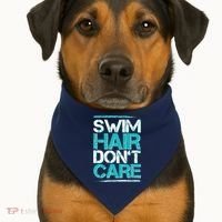 Swim Hair Don't Care USA-Made Doggie Bandana thumb 1