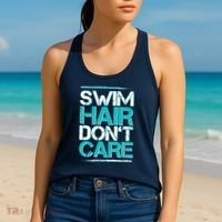 Swim Hair Don't Care Women's Tank Top thumb 2
