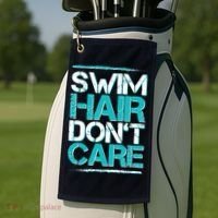 Swim Hair Don't Care Golf Towel thumb 2
