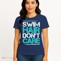 Swim Hair Don't Care Women's T-Shirt thumb 4