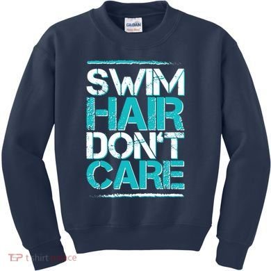 Swim Hair Don't Care Kids Sweatshirt