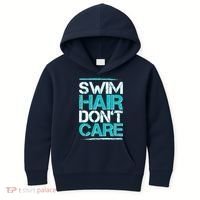 Swim Hair Don't Care Kids Hoodie thumb 0