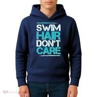 Swim Hair Don't Care Kids Hoodie thumb 4