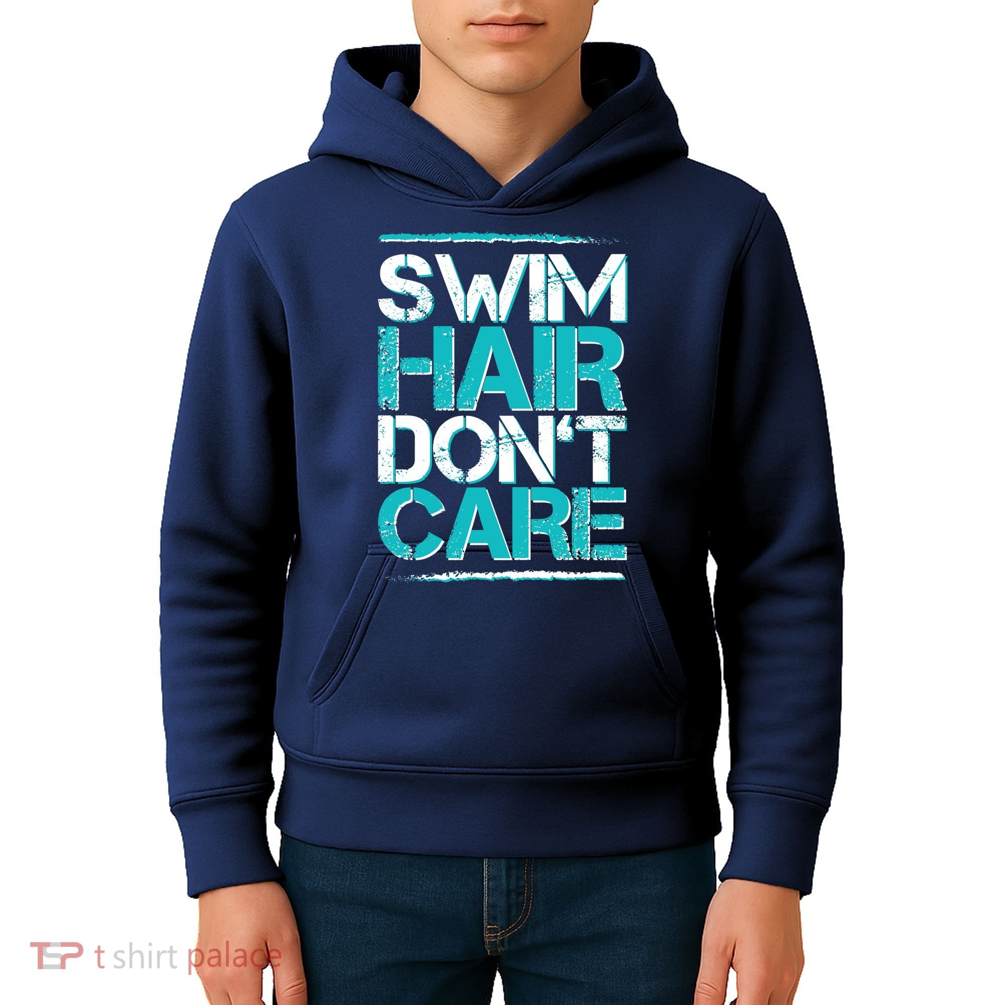 Swim Hair Don't Care Kids Hoodie