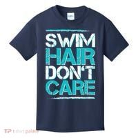 Swim Hair Don't Care Kids T-Shirt thumb 0