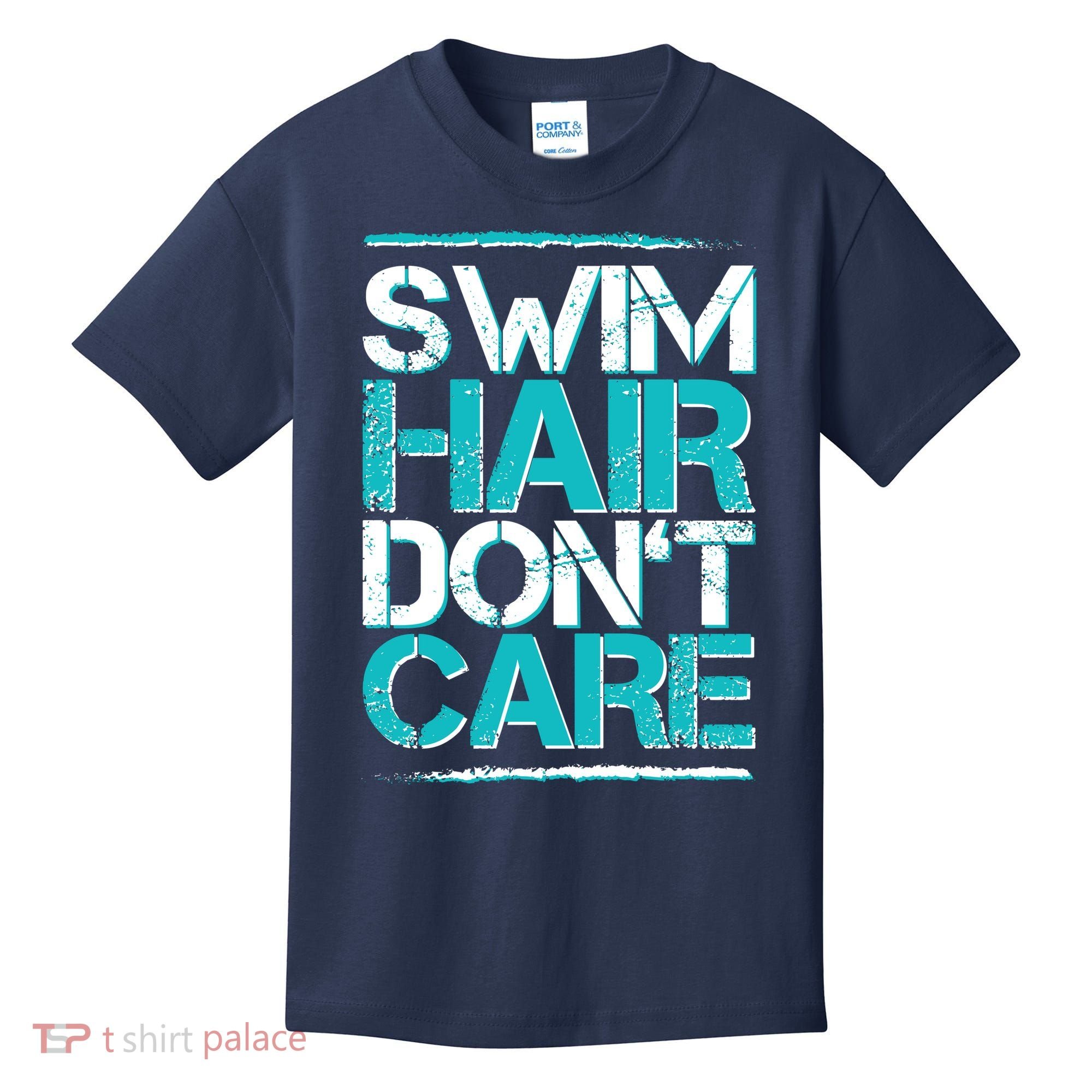 Swim Hair Don't Care Kids T-Shirt