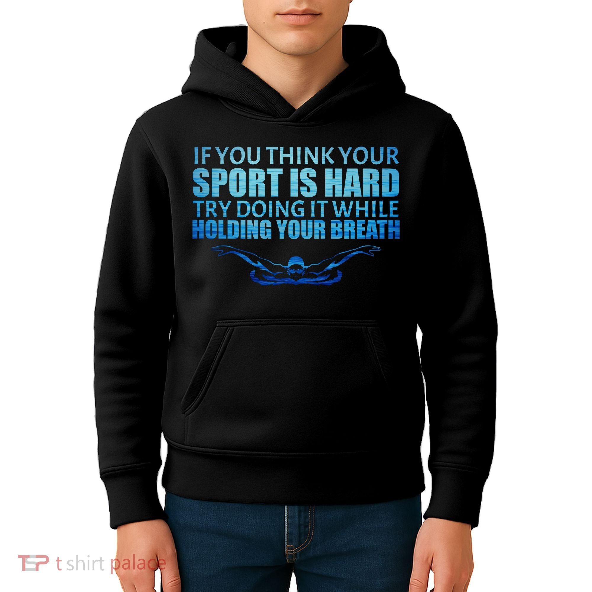 Swimming Is Hard Kids Hoodie