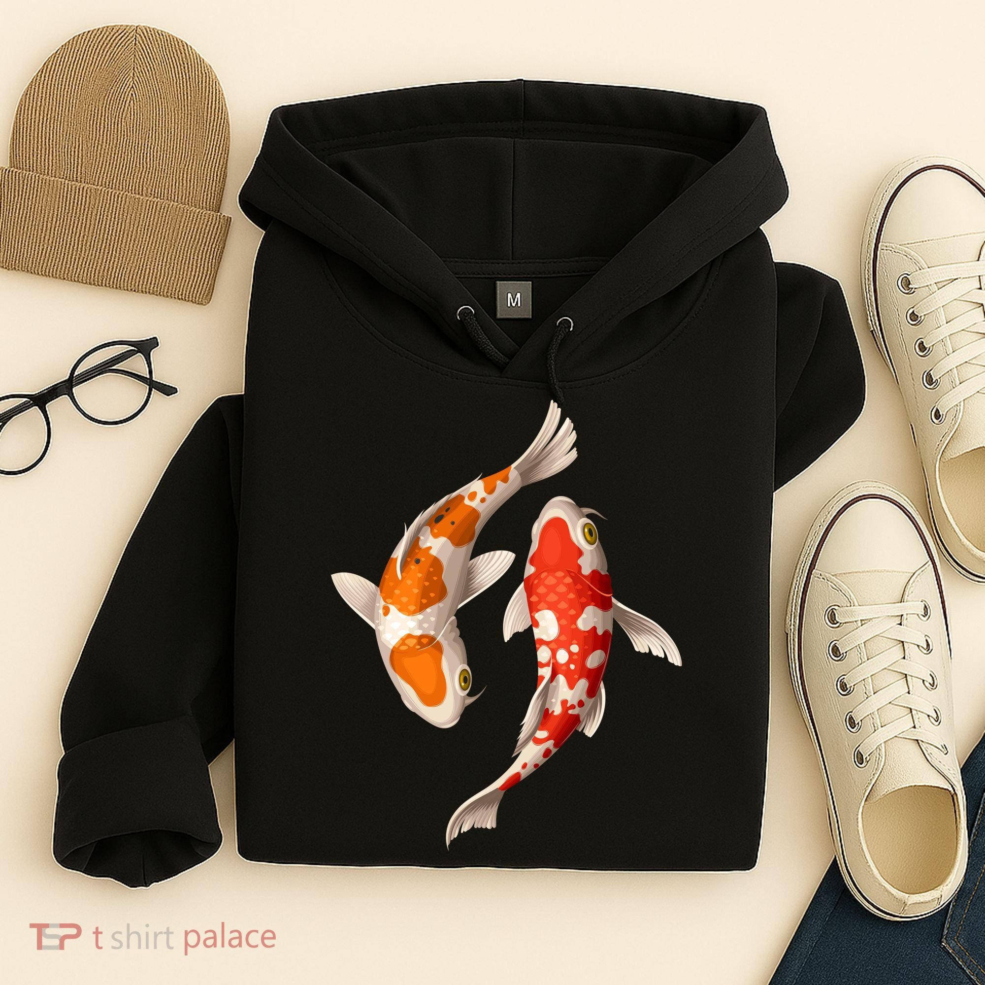 Swimming Koi Fishes Hoodie