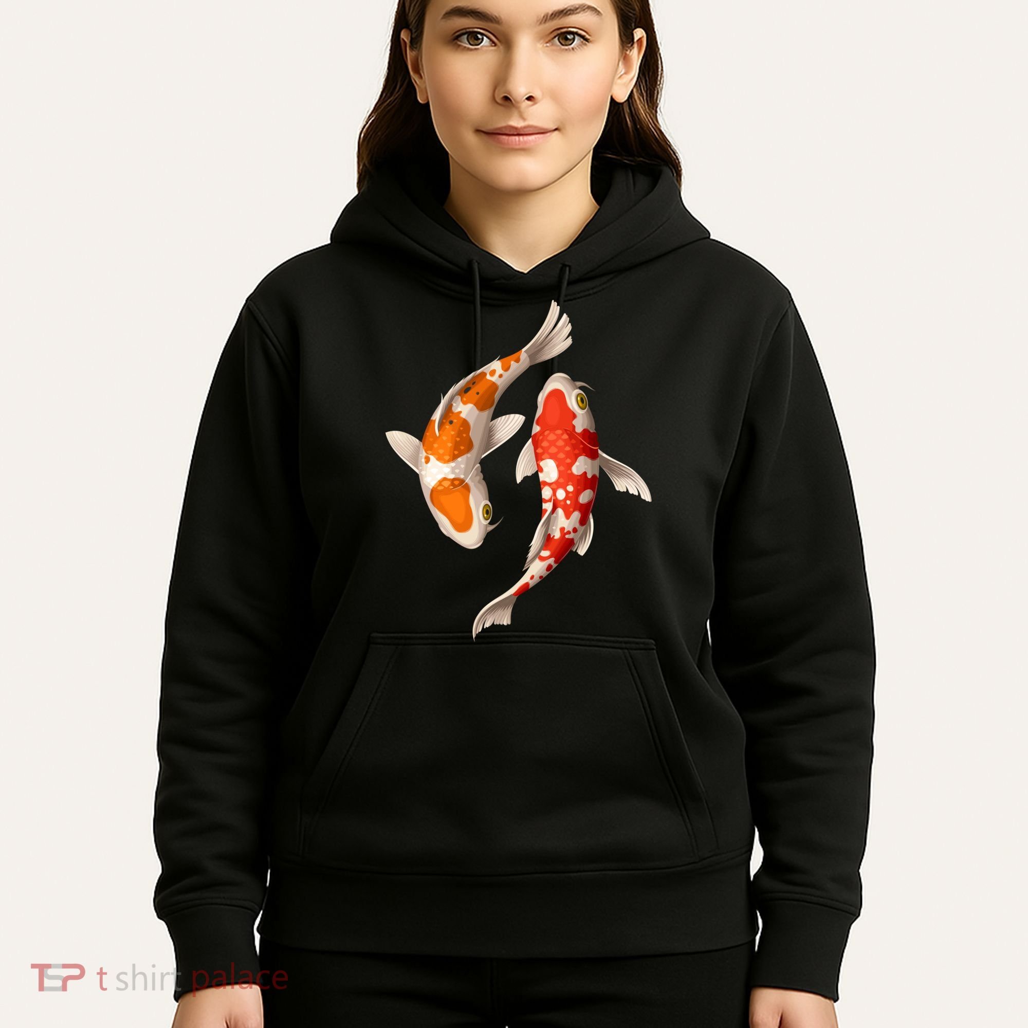 Swimming Koi Fishes Hoodie